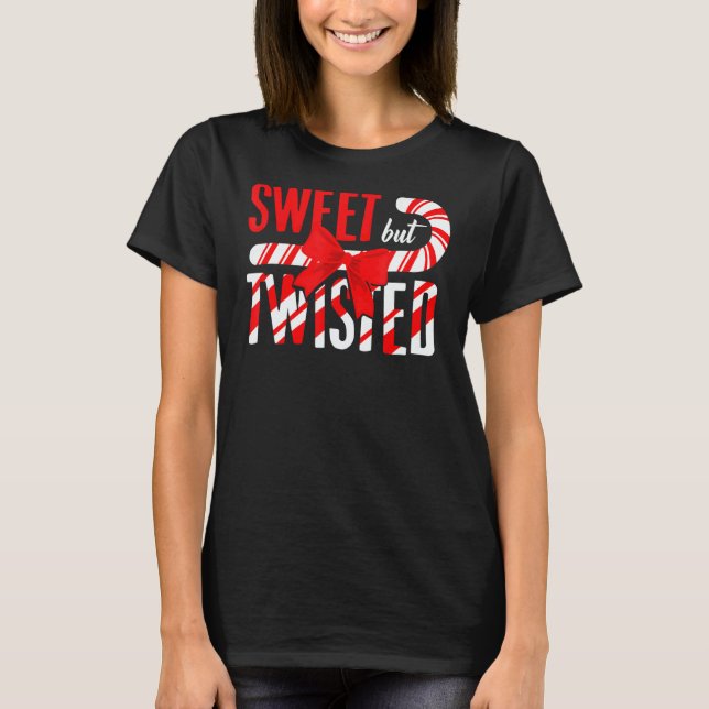 Camiseta Sweet But Twisted Christmas Candy Cane (Anverso)