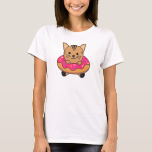 Camiseta Sweet Cat Funny Animals In Donut Funny Cats