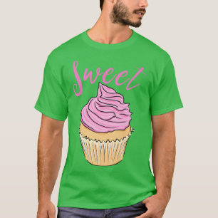 Camiseta Sweet Cupcake I Love Baking Pink Frosting Baker Ch