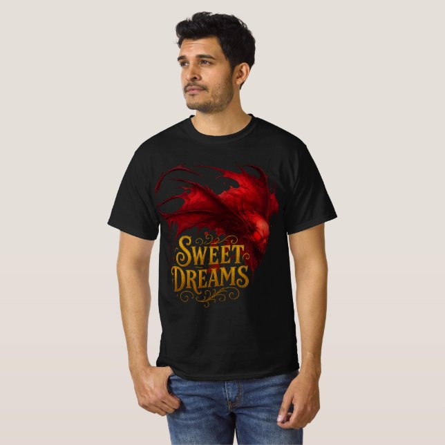 Camiseta Sweet Dreams Horror Bat Artwork (Anverso completo)