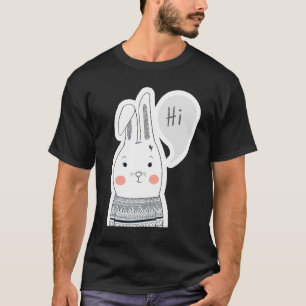 Camiseta Sweet Flirt Rabbit dice Hola diseño de amistad