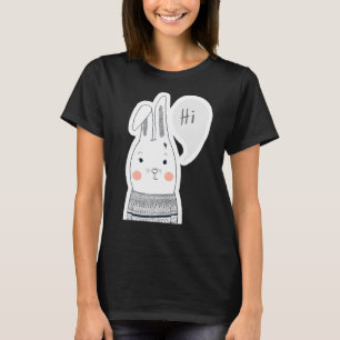 Camiseta Sweet Flirt Rabbit dice Hola diseño de amistad