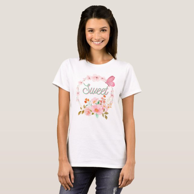 Camiseta sweet flower Ｔシャツ (Anverso completo)