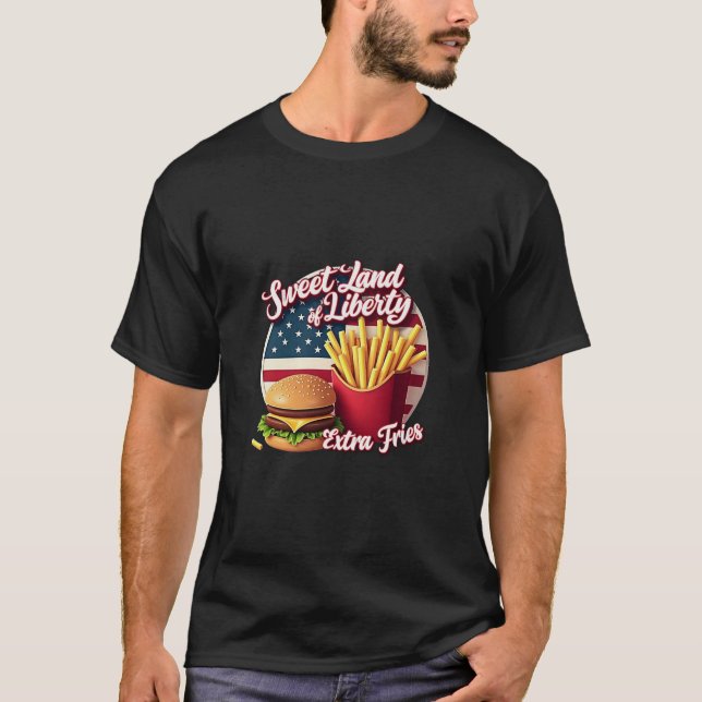 Camiseta Sweet land of liberty and extra fries (Anverso)