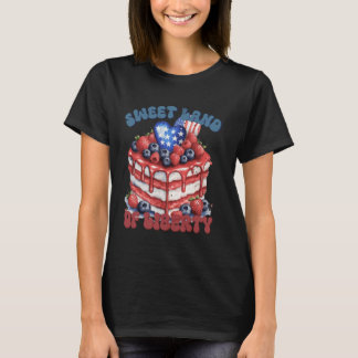 Camiseta Sweet Land of Liberty Berry Cake 4th of July