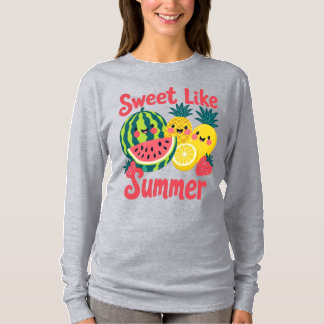 Camiseta Sweet Like Summer Watermelon Strawberry pineapple
