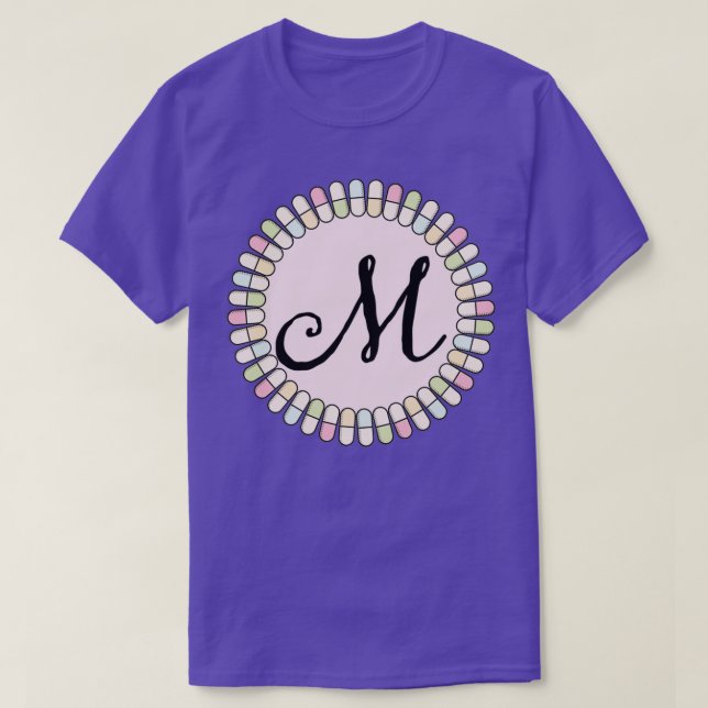Camiseta Sweet pills Initial M 1 (Diseño del anverso)