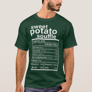 Camiseta Sweet Potato Souffle Nutrition Facts Funny Thanksg