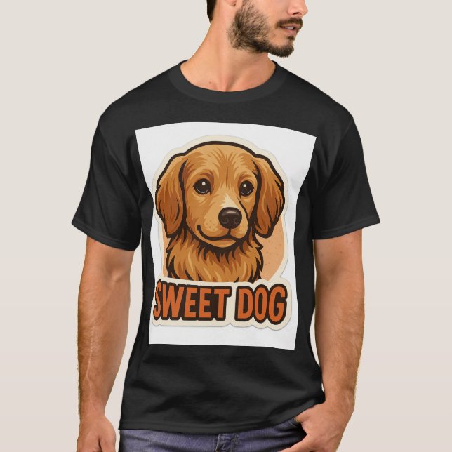 Camiseta Sweet Puppy Sticker: Adorable Canine Decal Design (Anverso)