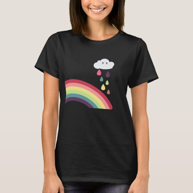 Camiseta Sweet Rainbow & Cloud Maternity T-Shirt (Anverso)