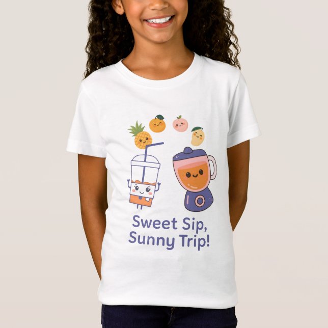 Camiseta Sweet Sip, Sunny Trip – Kawaii Summer Smoothy  (Anverso)
