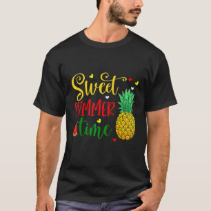 Camiseta Sweet Summertime Pineapple Guay Summer Beach Vaca