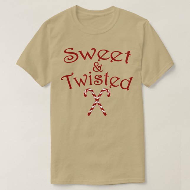 Camiseta Sweet & Twisted Candy Canes 1615 (Diseño del anverso)