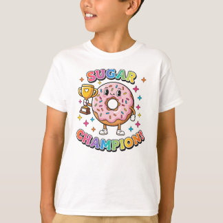 Camiseta Sweet Victory – Donut Holding Trophy Tee