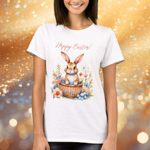 Camiseta Sweet Vintage Happy Easter Bunny Rabbit