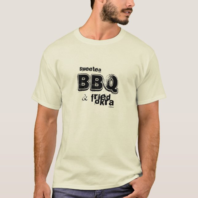 Camiseta sweetea, Bbq y okra frito (Anverso)