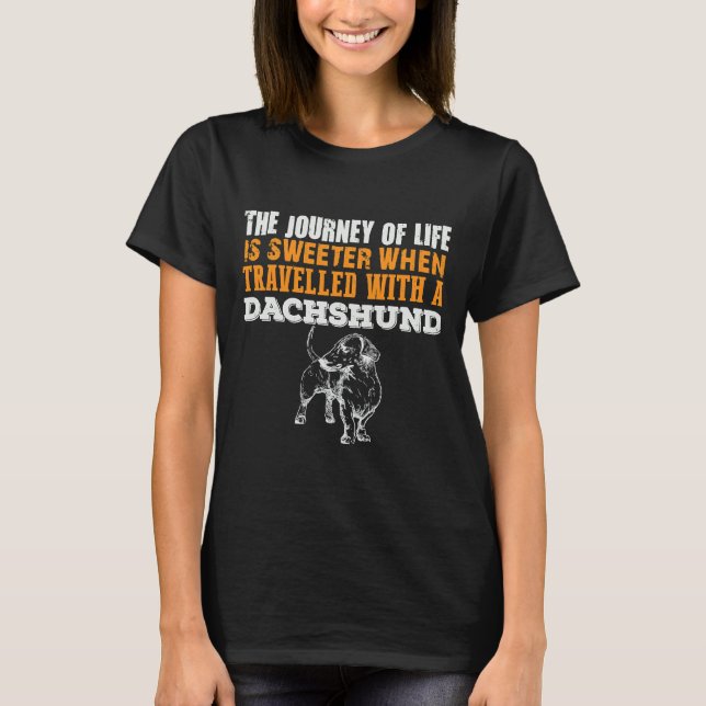Camiseta Sweeter Viajó Con Un Dachshund (Anverso)
