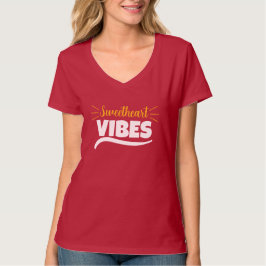 Camiseta Sweetheart Vibes Graphic Women’s V-Neck T-Shirt