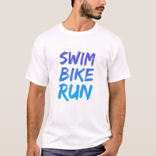Camiseta Swim Bike Run gran diseño (Anverso)