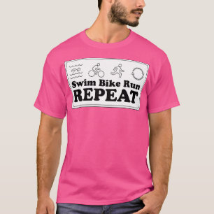 Camiseta Swim Bike Run Repetir triatlón