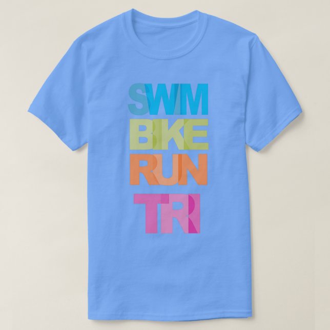 Camiseta Swim Bike Run Tri (Diseño del anverso)
