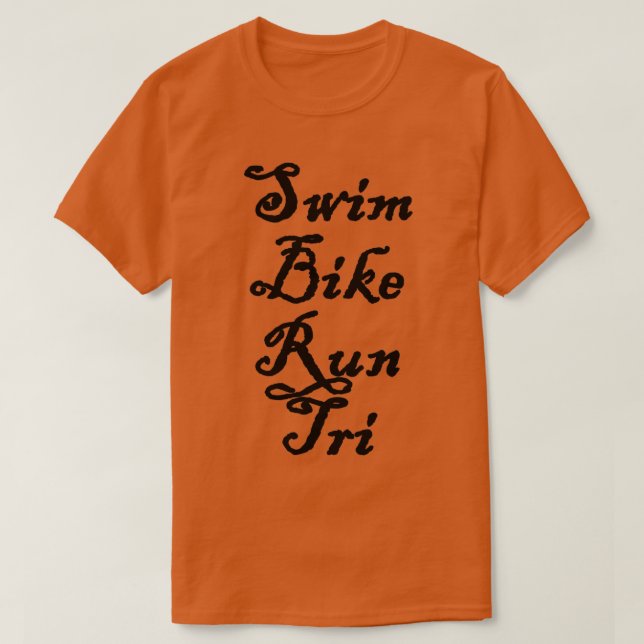 Camiseta Swim Bike Run Tri 1 (Diseño del anverso)