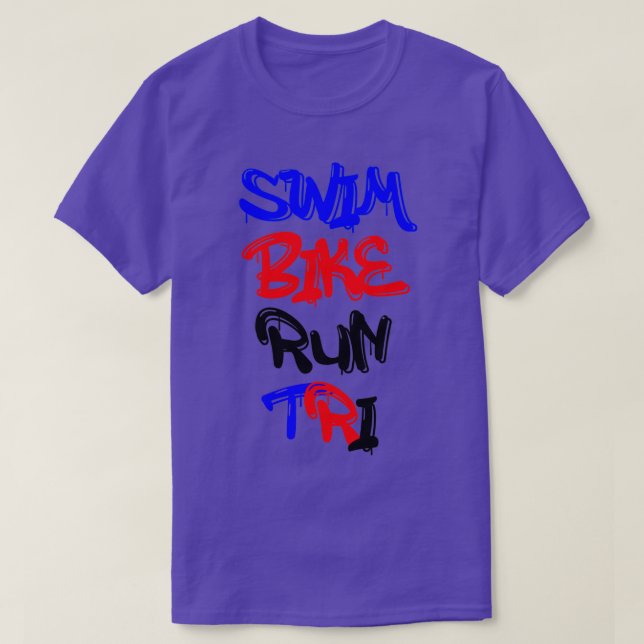 Camiseta Swim Bike Run Tri 2 (Diseño del anverso)