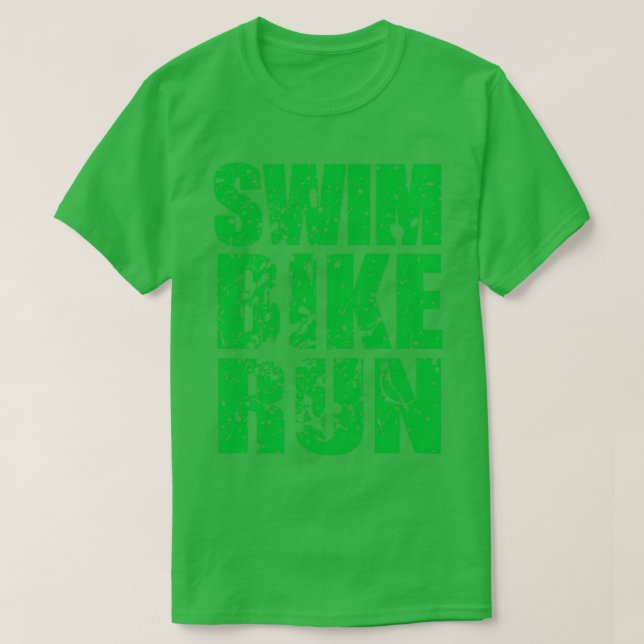 Camiseta SWIM BIKE RUN Triathlon 10 (Diseño del anverso)