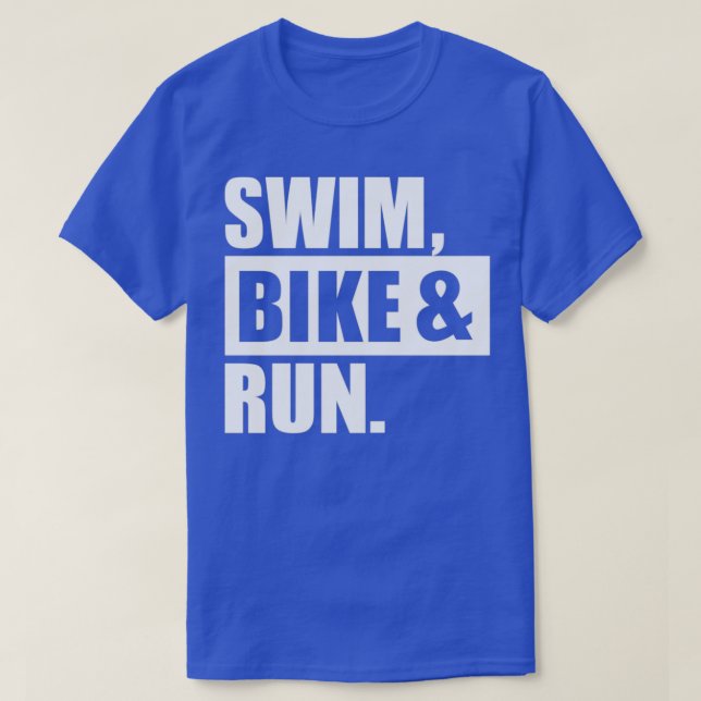 Camiseta Swim Bike Run Triathlon 4 (Diseño del anverso)