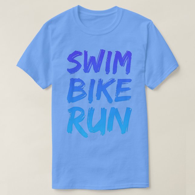 Camiseta Swim Bike Run Triathlon cool design 1 (Diseño del anverso)