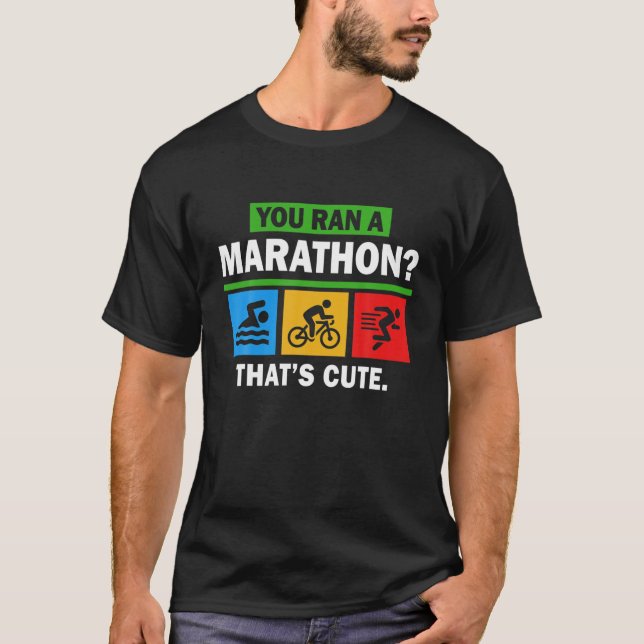Camiseta Swim Bike Run Triathlon Design Triathletes Funny T (Anverso)