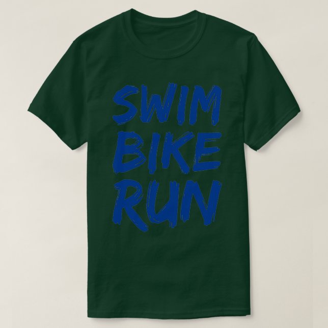 Camiseta Swim Bike Run Triathlon diseño fresco 2 (Diseño del anverso)
