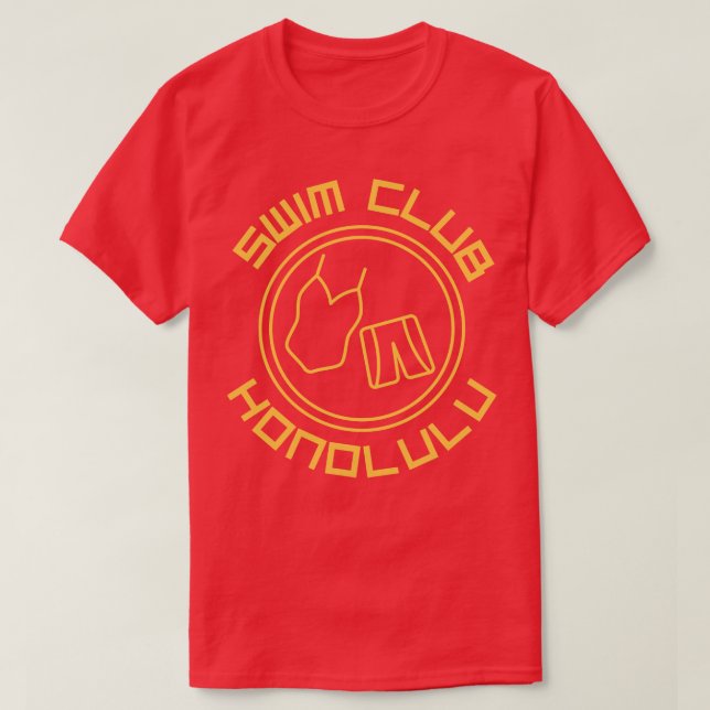 Camiseta Swim Club Honolulu Hawaii TShirt (Diseño del anverso)