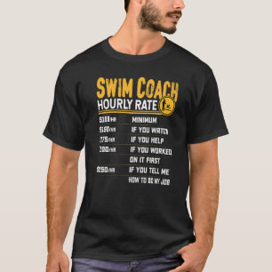 Camiseta Swim Coach Tarifa Horaria Swim Trainer・