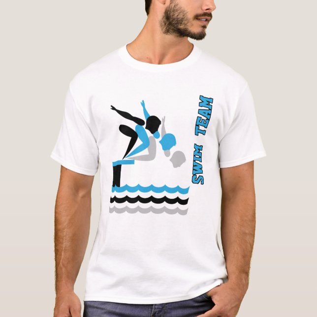 Camiseta Swim / 🏊 de buceo ‍ equipo ♀️ - Azul (Anverso)