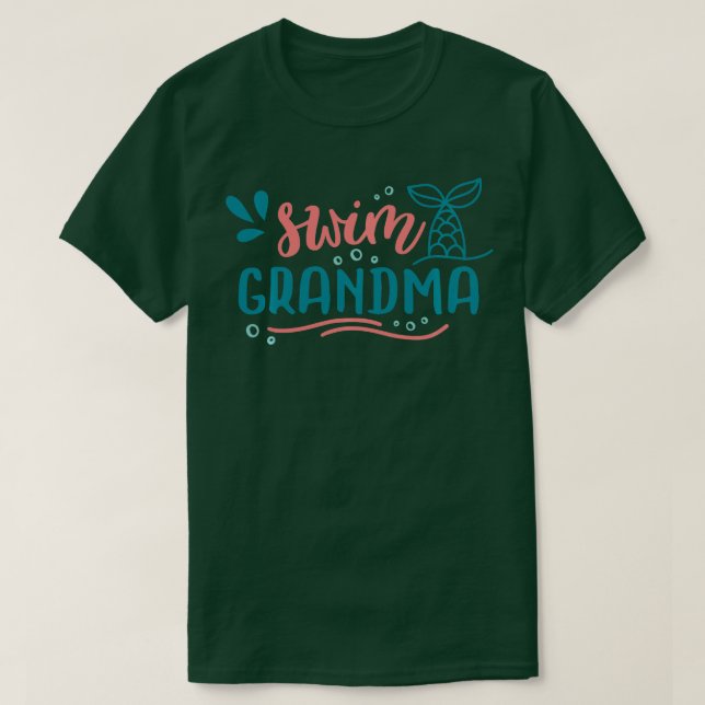 Camiseta SWIM GRANDMA Swimmer Abuela Entrenadora Ama Nadar (Diseño del anverso)