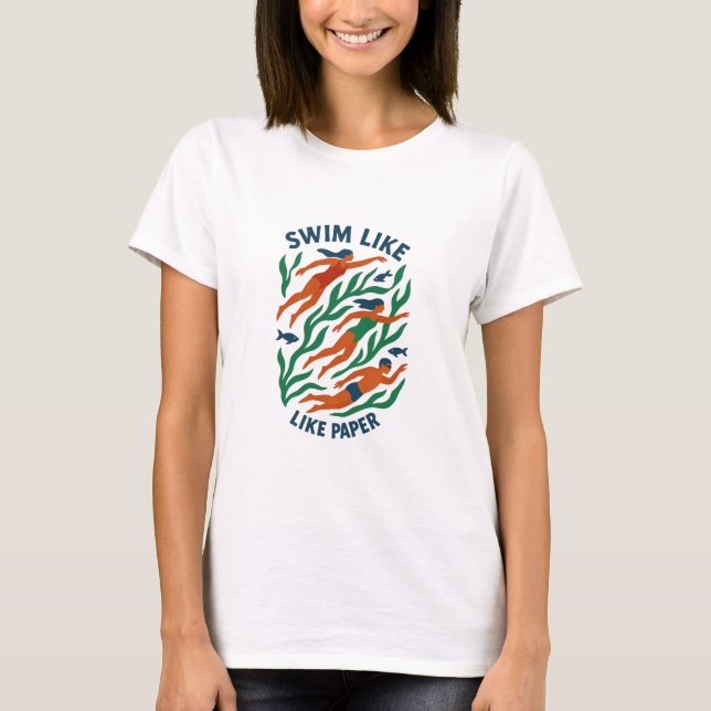 Camiseta Swim Like Paper Kelp Race T-Shirt (Anverso)