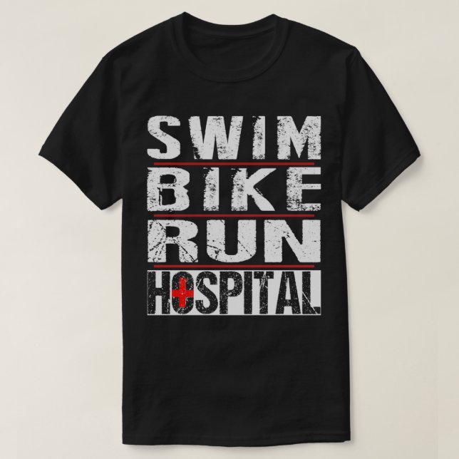 Camiseta SwimBikeRunHospital Triathlon (Diseño del anverso)