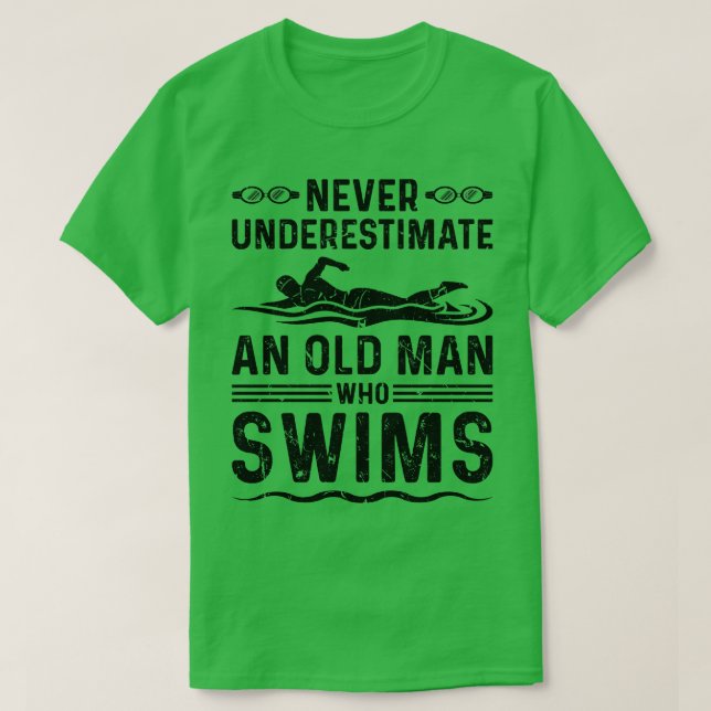 Camiseta Swimmer Swimmer Old Man (Diseño del anverso)
