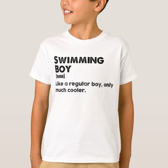 Camiseta Swimming Boy Funny Definition Swimer (Anverso)