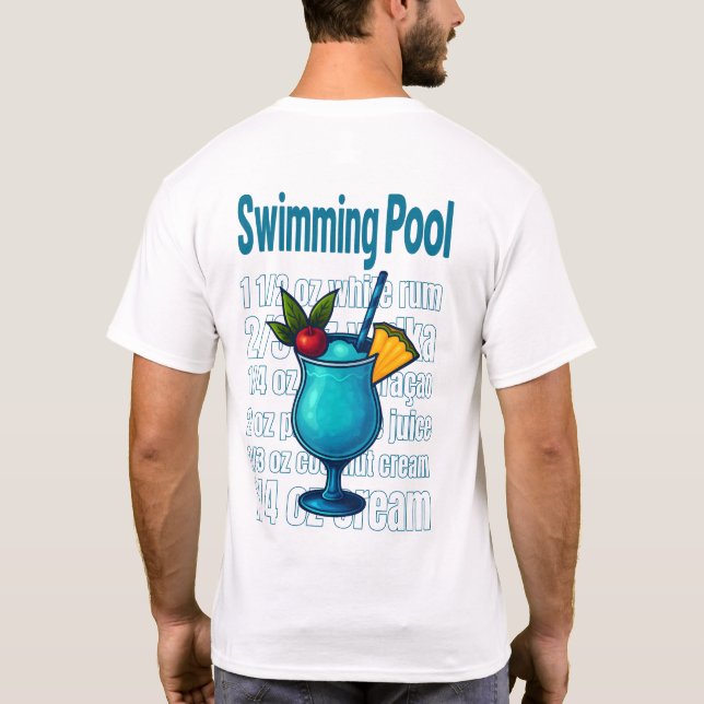Camiseta Swimming Pool T-Shirt – Retro Tropical Cocktail (Reverso)