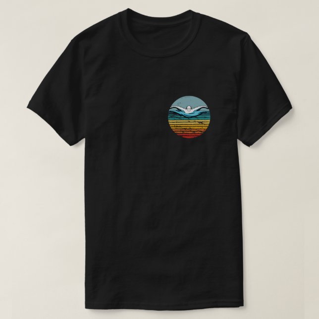 Camiseta Swimming Retro Vintage Circle 80s Swim (Diseño del anverso)