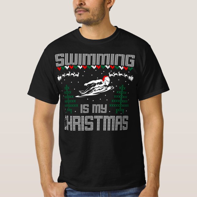Camiseta Swimming Sports Outdoors Is My Christmas Gift (Anverso)