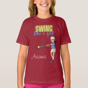 Camiseta Swing Como Un Softbol Chica
