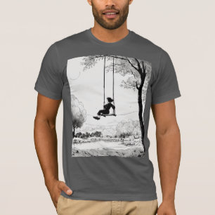 Camiseta "Swing cósmico - Pluma inspirada en Hergé y Univer
