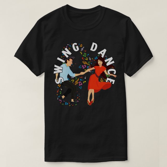 Camiseta Swing Dance Musical Notes (Diseño del anverso)