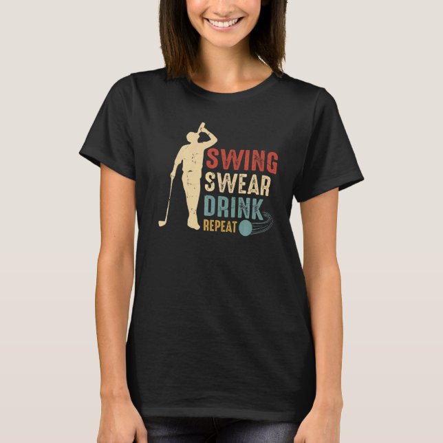 Camiseta Swing Swear Bebe Repeat Love Golf (Anverso)