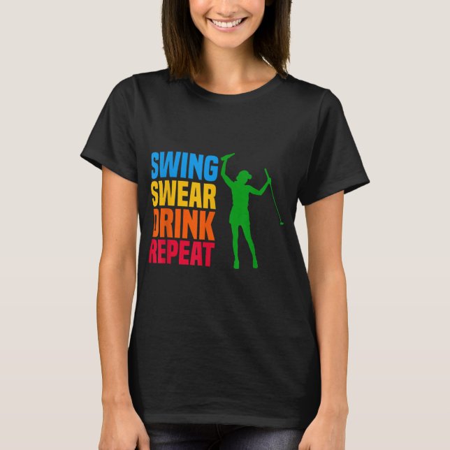 Camiseta Swing Swear Bebe Repeat Love Golf (Anverso)