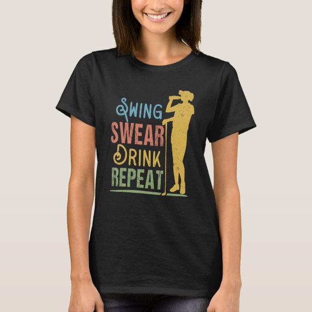 Camiseta Swing Swear Bebe Repeat Love Golf (Anverso)