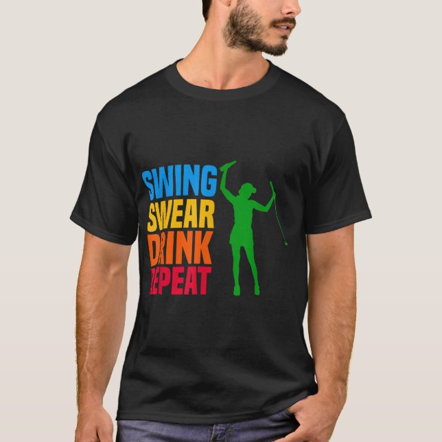 Camiseta Swing Swear Bebe Repeat Love Golf (Anverso)